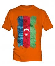 Azerbaijan Grunge Flag Mens T-Shirt