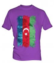 Azerbaijan Grunge Flag Mens T-Shirt