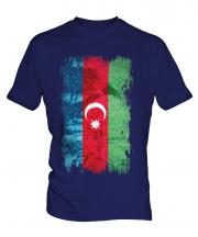 Azerbaijan Grunge Flag Mens T-Shirt