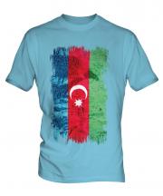 Azerbaijan Grunge Flag Mens T-Shirt