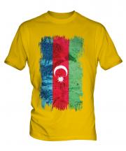 Azerbaijan Grunge Flag Mens T-Shirt