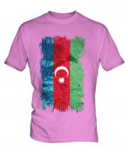 Azerbaijan Grunge Flag Mens T-Shirt