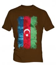 Azerbaijan Grunge Flag Mens T-Shirt