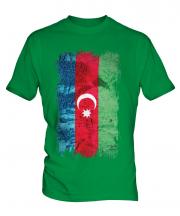 Azerbaijan Grunge Flag Mens T-Shirt