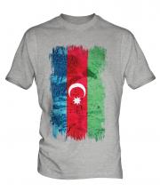 Azerbaijan Grunge Flag Mens T-Shirt