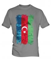 Azerbaijan Grunge Flag Mens T-Shirt