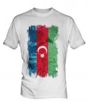 Azerbaijan Grunge Flag Mens T-Shirt