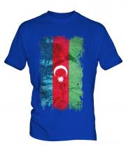 Azerbaijan Grunge Flag Mens T-Shirt