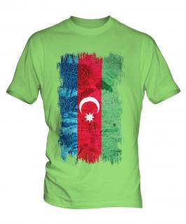 Azerbaijan Grunge Flag Mens T-Shirt