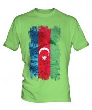 Azerbaijan Grunge Flag Mens T-Shirt
