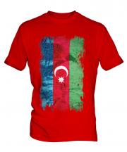 Azerbaijan Grunge Flag Mens T-Shirt