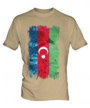 Azerbaijan Grunge Flag Mens T-Shirt