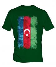 Azerbaijan Grunge Flag Mens T-Shirt