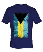 Bahamas Grunge Flag Mens T-Shirt