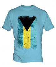 Bahamas Grunge Flag Mens T-Shirt