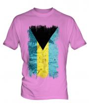Bahamas Grunge Flag Mens T-Shirt