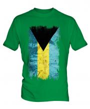 Bahamas Grunge Flag Mens T-Shirt