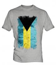 Bahamas Grunge Flag Mens T-Shirt