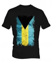 Bahamas Grunge Flag Mens T-Shirt