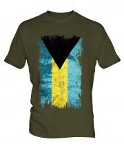 Bahamas Grunge Flag Mens T-Shirt