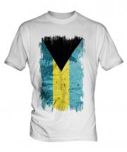 Bahamas Grunge Flag Mens T-Shirt