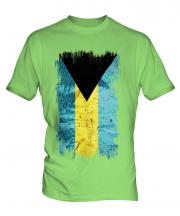 Bahamas Grunge Flag Mens T-Shirt