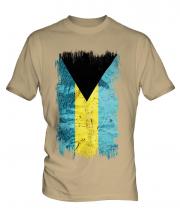 Bahamas Grunge Flag Mens T-Shirt