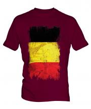 Belgium Grunge Flag Mens T-Shirt