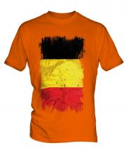 Belgium Grunge Flag Mens T-Shirt