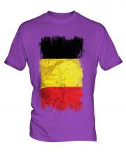 Belgium Grunge Flag Mens T-Shirt