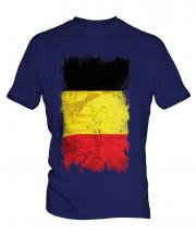 Belgium Grunge Flag Mens T-Shirt