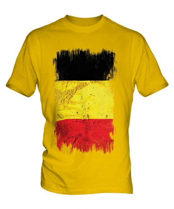 Belgium Grunge Flag Mens T-Shirt