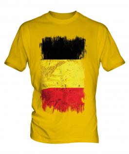 Belgium Grunge Flag Mens T-Shirt