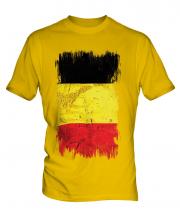 Belgium Grunge Flag Mens T-Shirt