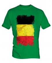 Belgium Grunge Flag Mens T-Shirt