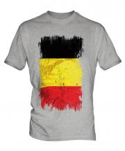 Belgium Grunge Flag Mens T-Shirt