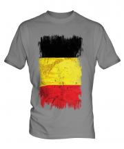 Belgium Grunge Flag Mens T-Shirt