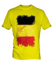 Belgium Grunge Flag Mens T-Shirt