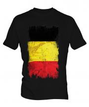 Belgium Grunge Flag Mens T-Shirt