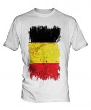 Belgium Grunge Flag Mens T-Shirt