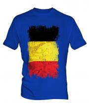 Belgium Grunge Flag Mens T-Shirt