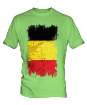 Belgium Grunge Flag Mens T-Shirt