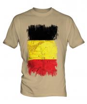 Belgium Grunge Flag Mens T-Shirt