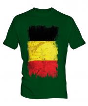 Belgium Grunge Flag Mens T-Shirt