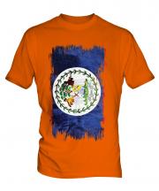 Belize Grunge Flag Mens T-Shirt