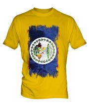 Belize Grunge Flag Mens T-Shirt