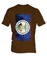 Belize Grunge Flag Mens T-Shirt