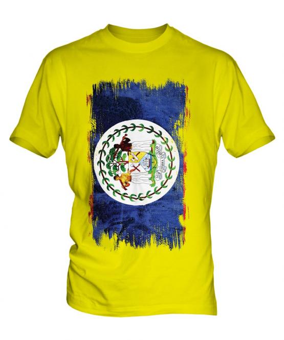 Belize Grunge Flag Mens T-Shirt