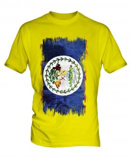 Belize Grunge Flag Mens T-Shirt