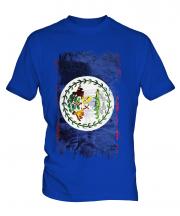 Belize Grunge Flag Mens T-Shirt